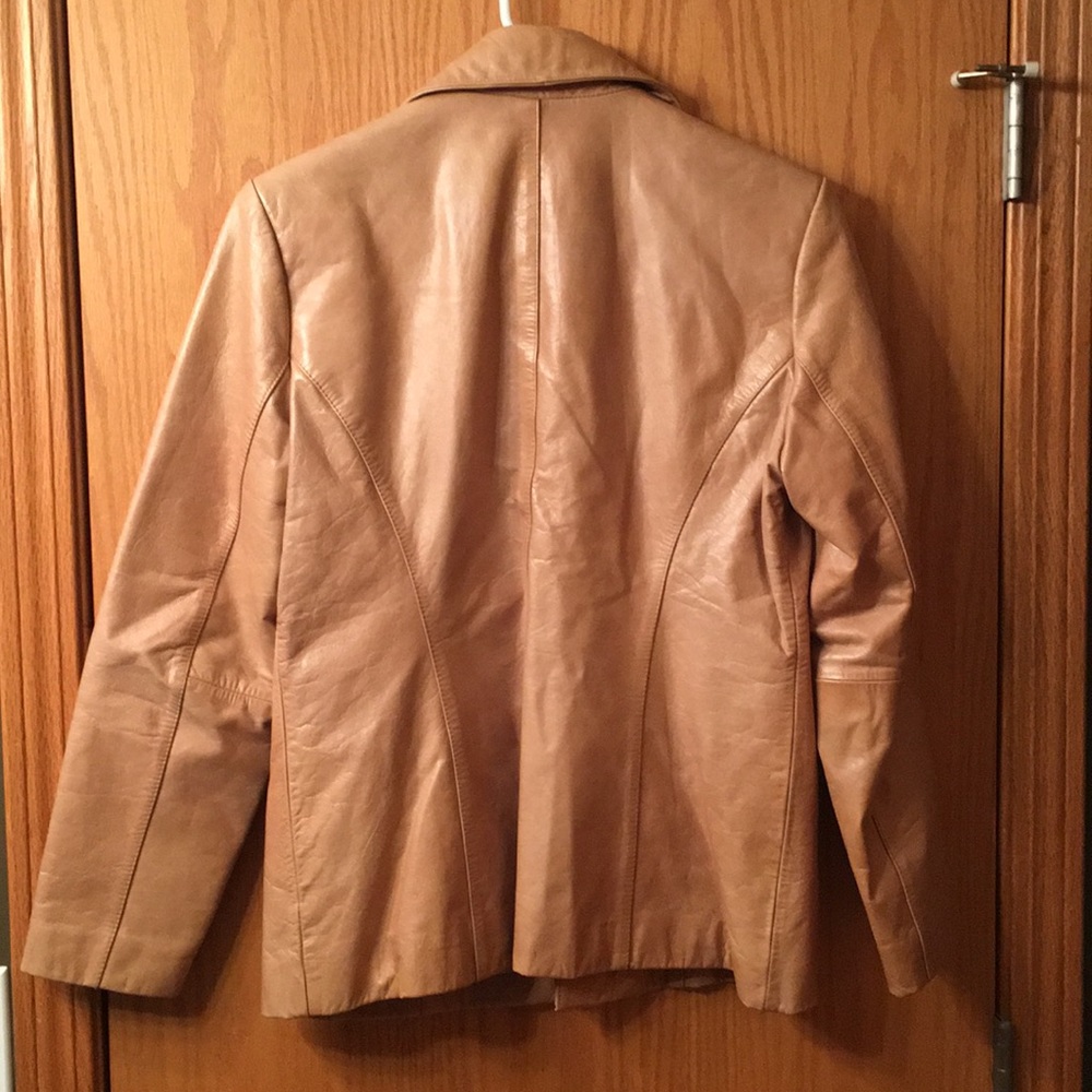 Tan leather jacket - Picture 5 of 5